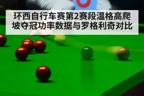 环西自行车赛第2赛段温格高爬坡夺冠功率数据与罗格利奇对比